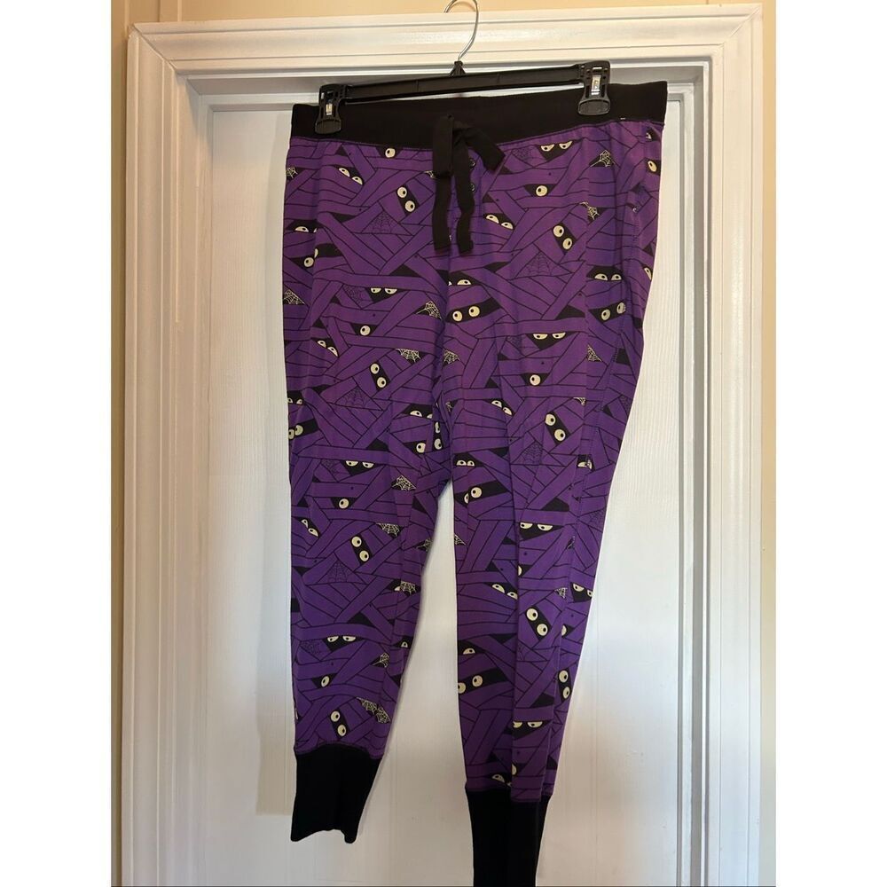 Torrid Sleep Halloween Jogger Pants Size 1 Purple Black NWT